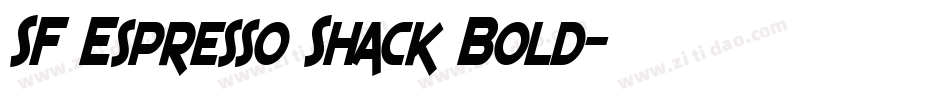 SF Espresso Shack Bold字体转换